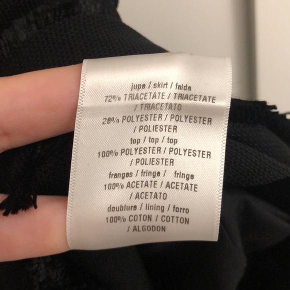 Sandro black fringe cocktail dress - Picture 6 of 6